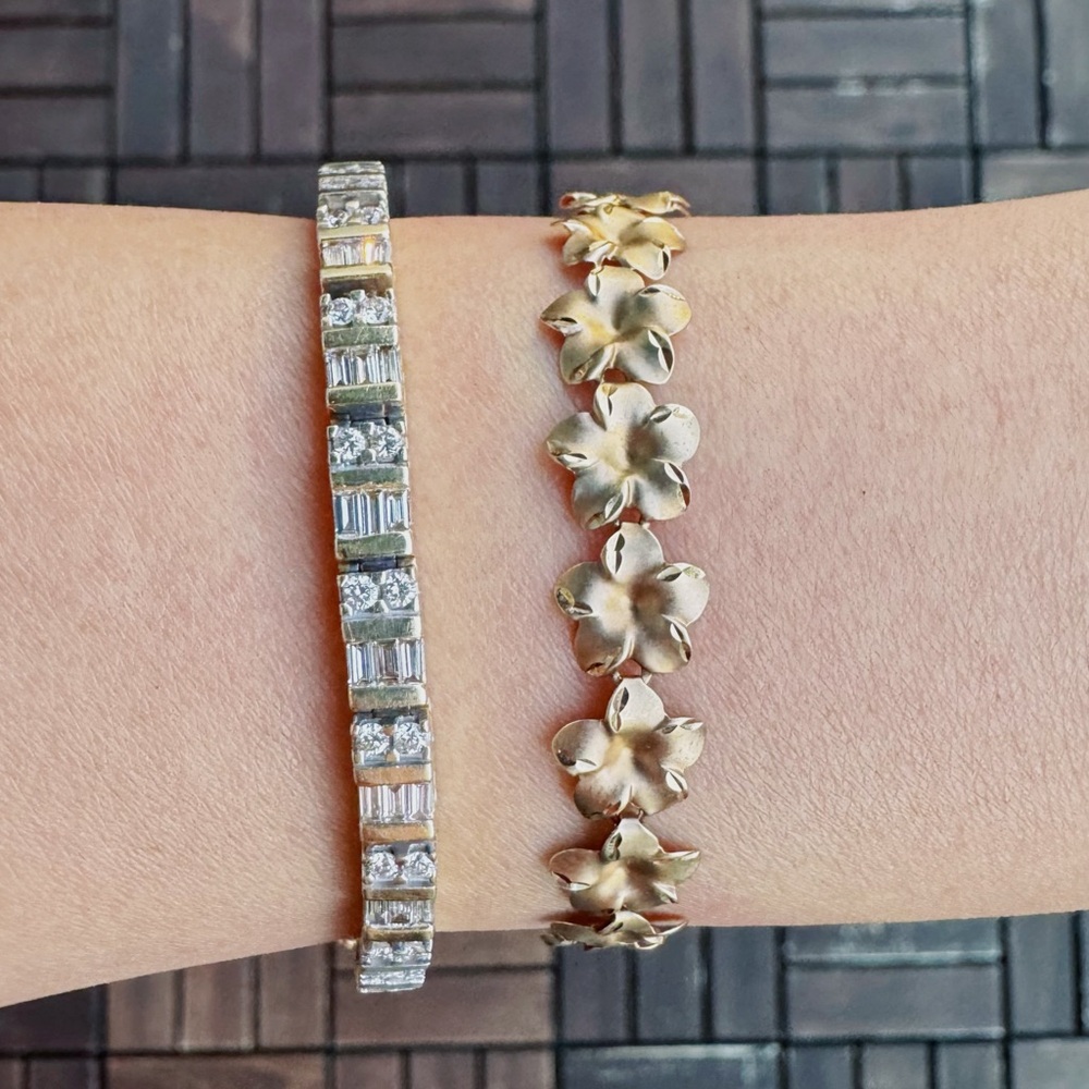 14k flower bracelet
